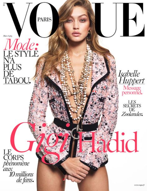 Gigi Hadid in Vogue Paris Gigi Vogue, Mert And Marcus, Paris March, Vogue Magazine Covers, French Vogue, Magazine Vogue, Mode Chanel, Fashion Magazine Cover, Paris Mode