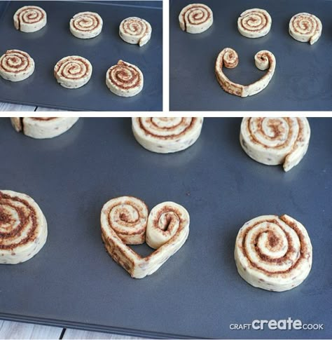 Valentine Cinnamon Roll Hearts are adorable, easy to make and perfect for Valentines breakfast! Heart Cinnamon Rolls Valentines Day, Cinnamon Roll Hearts Valentines Day, Valentine Cinnamon Roll Hearts, Fun Cinnamon Roll Shapes, Crescent Roll Hearts, Cinnamon Roll Hearts, Heart Shaped Cinnamon Rolls Pillsbury, Valentine’s Day Cinnamon Rolls, Valentines Cinnamon Rolls