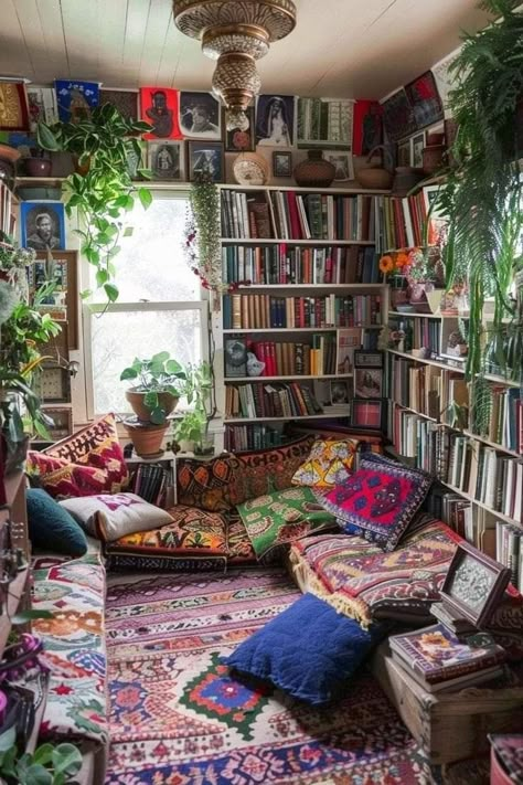 Bookstore Ideas, Library Rooms, Reading Spaces, Cozy Window Seat, Home Library Rooms, Lots Of Books, Cozy Interiors, Reading Space, Contemporary Loft