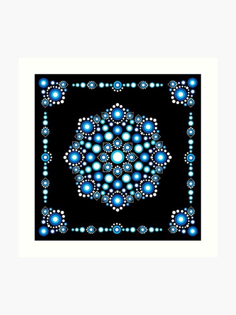 Dot, Art, Mandala, Blue Dots, Stone Art ... Small Dot Mandala, Dot Art Projects, Square Dot Art, Rectangular Dot Mandala, Square Mandala Dot Painting, Pale Blue Dot Art, Mandala Dot Art On Square Canvas, Blue Dot Mandala Art, Dot Mandala On Rectangle Canvas