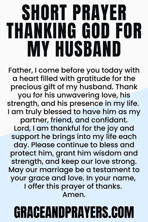 Are you seeking prayers thanking God for my husband? We hope you can use these 6 loving prayers to praise your husband in the eyes of God! Click to read all prayers for my husband. Quotes About My Husband, Prayers Over My Husband, Thank You God For My Husband, Thank You For My Husband, Scripture For My Husband, Prayers For My Husband Encouragement, Prayers For My Husband Health, Godly Husband Quotes Marriage, Gratitude For Husband