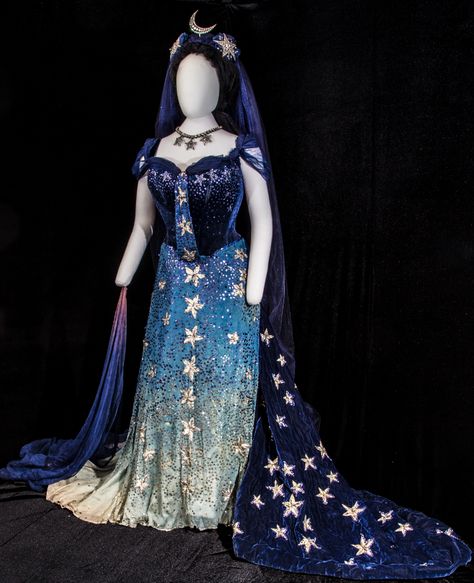 Madame Sembrich's Queen of the Night costume Macbeth Costumes, The Empress Card, Victorian Masquerade, Empress Card, Starry Dress, Queen Of Night, Night Costume, Ravenclaw Pride, Star Festival