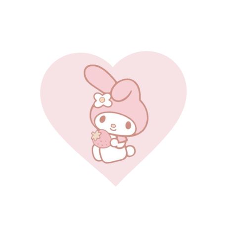 Sanrio Heart Icon, Melody Cute Icon, My Melody Heart Eyes, My Melody Holding Heart, Macaroon Sanrio Icon, Sanrio Heart, My Melody Holding Sign, My Melody Icon, Melody Icon