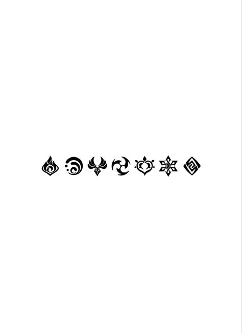 Symbols Genshin Symbols, Genshin Impact Black And White, Genshin Black And White, Black And White Genshin, Genshin Drawing, Genshin Chibi, Ghost Silhouette, Black And White Stickers, White Minimal