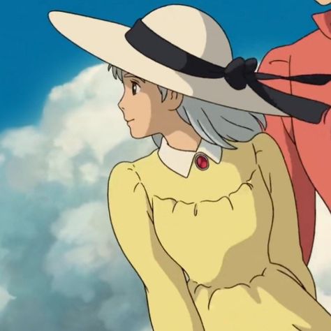 Sophie Yellow Dress Howl, Sophie Hatter Pfp, Sophie Hatter Icon, Sophie Howls Moving Castle Icon, Sophie Hatter Fanart, Lettie Hatter, Sofie Howls Moving Castle, Howls Moving Castle Sophie, Ghibli Screencaps