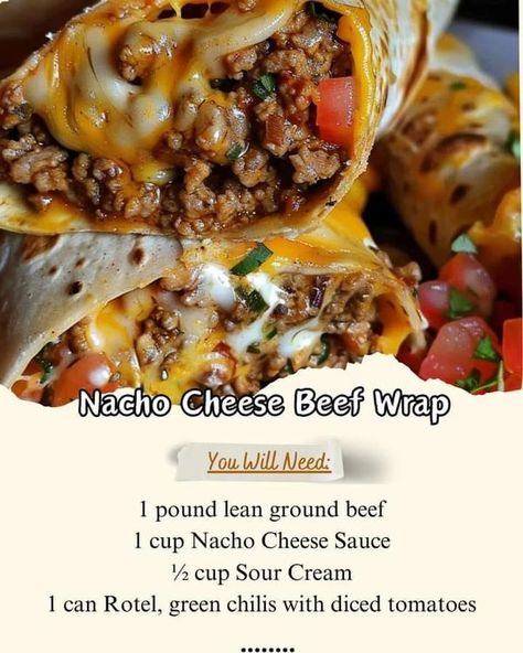 Beef Wraps, Nacho Cheese Sauce, Cheap Recipes, Nachos Beef, Slow Cooker Recipes Healthy, Nacho Cheese, Mexican Food Recipes Easy, Grandmas Recipes, Beef Recipes Easy