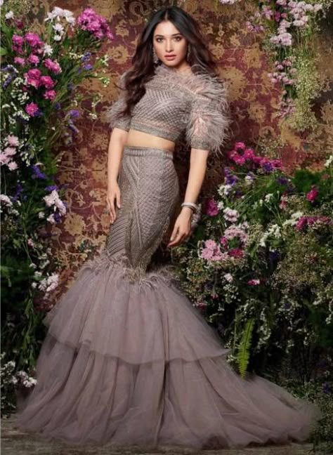 Tamannaah Bhatia Lifestyle, Wiki, Net Worth, Income, Salary, House, Cars, Favorites, Affairs, Awards, Family, Facts & Biography - Discover The Art of Publishing Bridal Party Outfits, Dress With Feathers, Couture Ideas, Indian Outfits Lehenga, Wedding Lehenga Designs, Lehnga Dress, Designer Bridal Lehenga, Indian Gowns Dresses, Sleeves Designs For Dresses