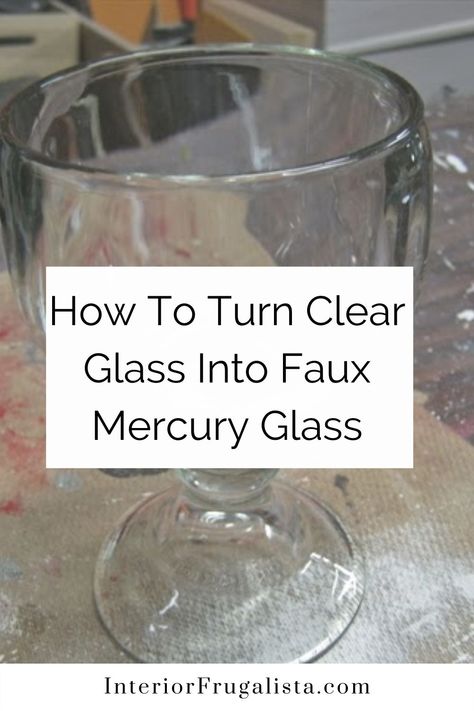 Mercury Glass Flower Vase, Silver Mercury Glass Centerpiece, Faux Mercury Glass Diy Tutorials, How To Make Clear Glass Amber, Mercury Spray Paint, Fake Mercury Glass Diy, Chandelier Mercury Glass, Mercury Glass Tablescape, How To Make Mercury Glass Vases