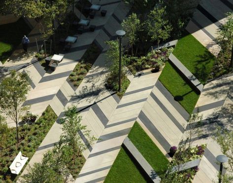 Parquet Style Levinson Plaza, Mission Park in Boston, MA by Mikyoung Kim Design #LandscapeDesign Urbanism Architecture, Villa Architecture, Architecture Art Nouveau, Plaza Design, Paving Pattern, Boston Design, Public Space Design, Easy Landscaping, Landscape Plans