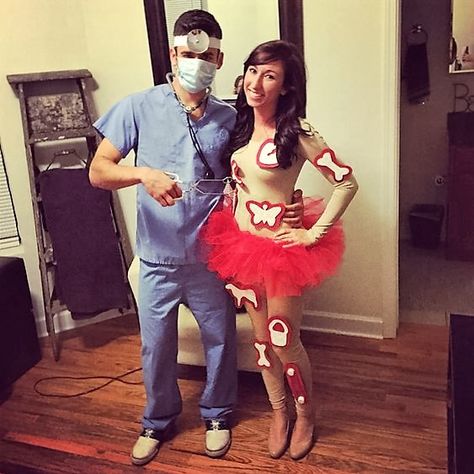 Funny Diy Halloween Costumes, Operation Costume, Operation Board Game, Couples Costume Ideas, Halloween Costumes Diy Couples, Funny Couple Costumes, Unique Couple Halloween Costumes, Diy Couples Costumes, Clever Halloween Costumes