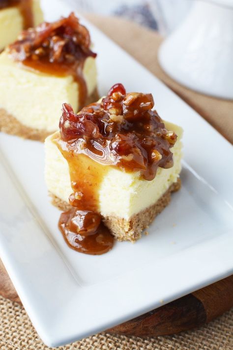 Bourbon Cheesecake Recipes, Maple Bacon Cheesecake, Bourbon Cheesecake, Bacon Cheesecake, Bacon Desserts, Chocolate Covered Bacon, Savory Cheesecake, Caramelized Bacon, Pecan Cheesecake