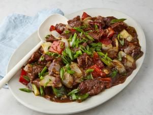 Mongolian Beef Recipe | Jet Tila | Food Network Skirt Steak Stir Fry, Jet Tila, Mongolian Beef Recipe, Steak Stir Fry, Mongolian Beef Recipes, Mongolian Beef, Beef Recipe, Skirt Steak, Chinese Dishes