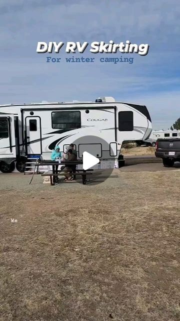 Kaylee Techau |  Travel Family with Preteens on Instagram: "DIY RV Skirting for Winter Camping❄️ Repost

We opted last minute to skirt the RV before the deep freeze in December.

Supplies Used: Insulation Foam Board, All Whether Aluminum Tape, and Razor Blade

Cost: $130

Time: 2 hours

If we were to camp the whole winter we would have boxed in the tires and slides, and spent more time ensuring all gaps were sealed.

We previously had issues with our tanks freezing below 10°F and knew skirting with heaters was the answer to make it through the deep freeze without issue.

🌟Our advice for winter camping is to skirt and add heaters underneath🌟

Many companies have better-looking skirting solutions (but also cost $$) and require permanent additions to the RV. 

Have you camped in below-zero Winterize Camper, Rv Skirting, Foam Insulation Board, Deep Freeze, Rv Parks And Campgrounds, Diy Rv, Rv Hacks, Razor Blade, Instagram Diy