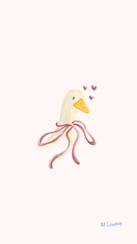 Pink Duck Wallpaper, Aesthetic Duck Wallpaper, Duck Wallpaper Aesthetic, Cute Duck Wallpaper, Goose Aesthetic, Ducks Aesthetic, Duck Valentine, Duck Aesthetic, Duck Poster