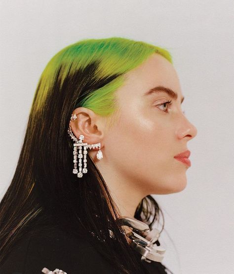 Beautiful Pencil Drawings, Side Profile, Her Music, Green Hair, Vanity Fair, Billie Eilish, Singers, Music Artists, Pretty People