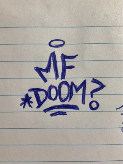 Things To Draw Graffiti, Graffiti Ideas Art, Graffiti Style Art Design, Easy Graffiti Drawing Ideas, Graffiti Doodles Ideas, Mf Doom Tattoo, Mf Doom Graffiti, Mf Doom Drawing, Easy Graffiti Art