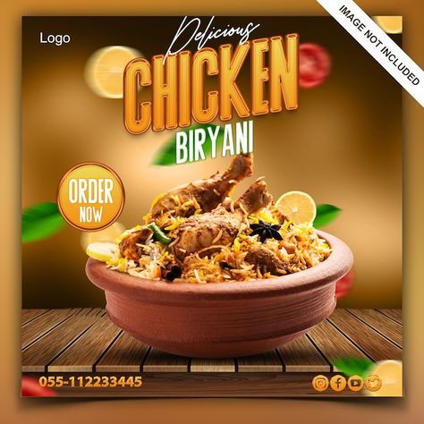 Biryani Poster, Naan Wraps, Indian Food Restaurant, Photoshop Poster Design, Coffee Poster Design, Authentic Indian Food, Restaurant Advertising, Flex Design, Cloud Kitchen