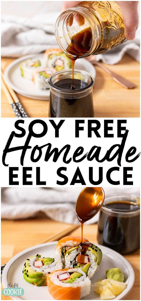 Soy Free Eel Sauce Recipe (Unagi Sauce) Unagi Sauce Recipe, Dark Soy Sauce Recipe, Homemade Eel Sauce, Eel Sauce Recipe, Asian Style Meatballs, Eel Sauce, Aip Meals, Unagi Sauce, Sushi Sauce