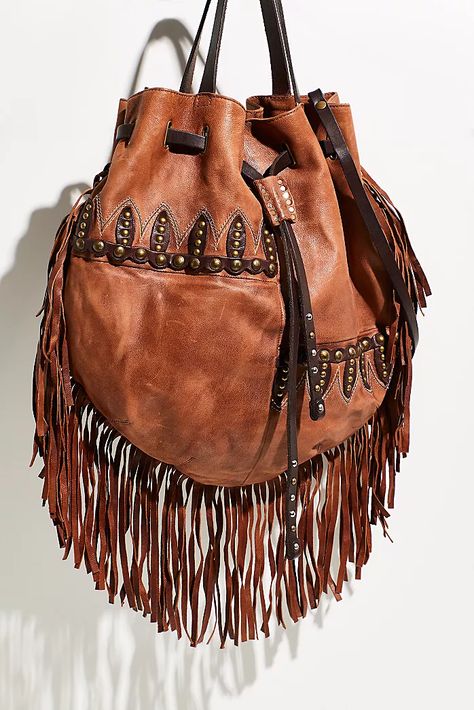 Boho Bags, Fringe Purses & Handbags for Women | Free People Body References, Statement Handbag, Leather Fringe Bag, Purple Hearts, Fringe Purse, Bohemian Bags, Drawstring Top, Fringe Bags, Hobo Bags