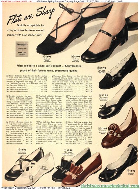 1950 Sears Spring Summer Catalog, Page 304 - Christmas Catalogs & Holiday Wishbooks 1950s Fashion Trends, 1940s Women, Century Shoes, 1950’s Style, Easter Fashion, Fashion 1950s, Christmas Catalogs, Vintage Inspired Outfits, Va Va Voom