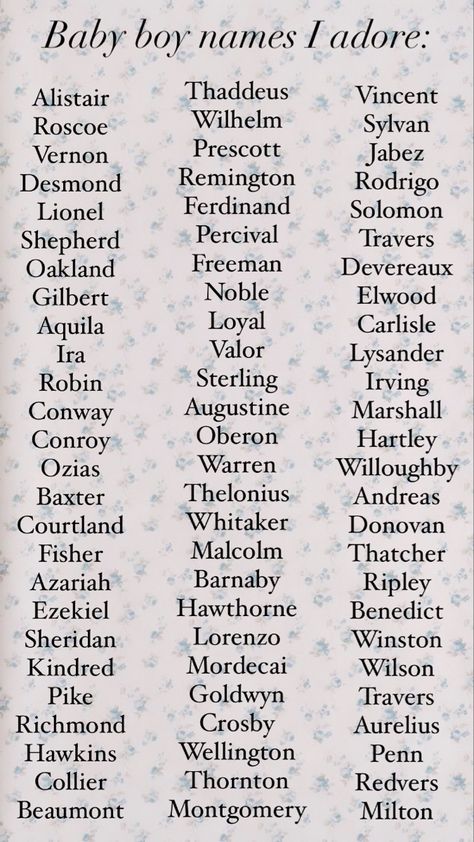 Baby boy name list. Names for my future kids Masculine Character Names, Names Inspired By The Moon, Magical Names For Places, Prince Names Ideas, Celestial Names Astronomy, Long Last Names, Fey Names, Wizard Names Boys, Space Related Names