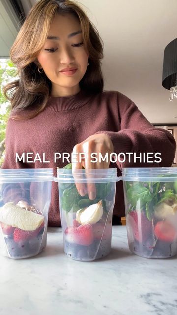 How To Prep Fruit For The Week, Fruit Prep For The Week, Smoothie Prep For The Week, Nutrition By Kylie, Smoothie Meal Prep, Low Energy Days, My Future Self, School Prep, Best Meal Prep