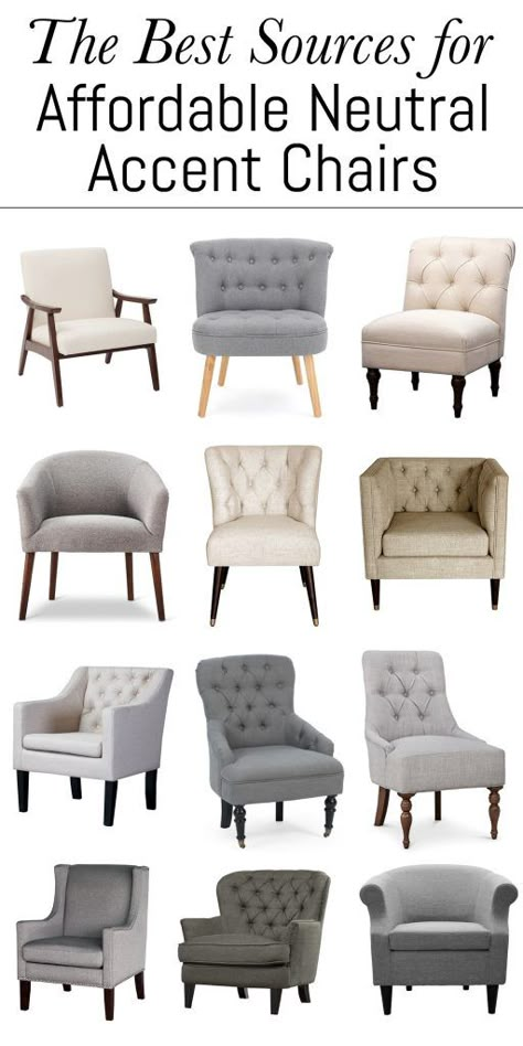 WOW! These are the absolute best sources for affordable neutral accent chairs. You can't go wrong with neutral! And all of these are $250 and under. LOVE them! Trendy Sofas, Latest Sofa, Sofa Design Ideas, Latest Sofa Designs, Pouf Design, Chairs For Living Room, Modern Sofa Designs, Sofa Set Designs, Living Room Sofa Design