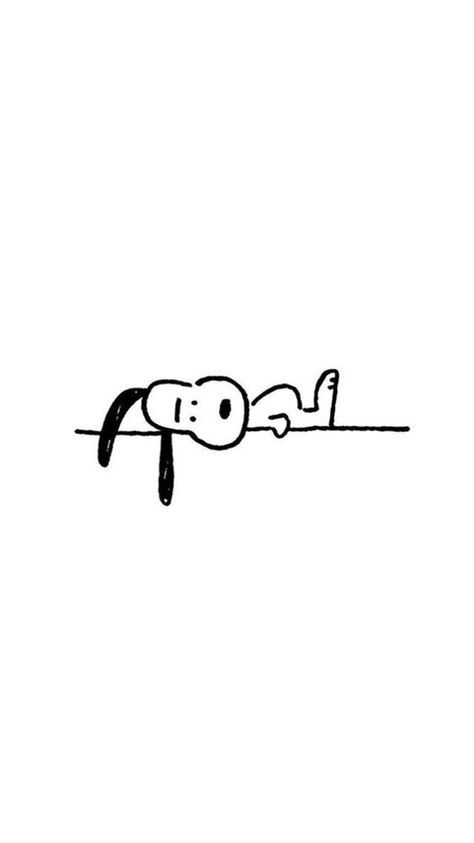 Snoopy Tattoo, 심플한 그림, Snoopy Wallpaper, 강아지 그림, Snoopy Pictures, Mini Drawings, Cute Easy Drawings, Simple Doodles, Line Art Drawings