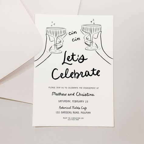 Cin cin! 🥂 Let’s celebrate love and the start of forever! Our elegant engagement invitations set the perfect tone for your special day. Cheers to love, laughter, and happily ever after! . . . . . #CinCin #EngagementInvitation #EngagementParty #CelebrateLove #WeddingInspo #Engaged #LoveInTheAir #WeddingPlanning #EngagementCelebration #InvitationSuite #PartyInvitations #ElegantInvites #SaveTheDate #WeddingDetails #ProposalParty #EngagementAnnouncement #CheersToLove #EngagementVibes #CustomInvit... Engagement Invite Ideas, Engagement Celebration, Engagement Announcement, Engagement Invitations, Celebrate Love, Elegant Invitations, Invitation Set, Invitation Suite, Event Styling