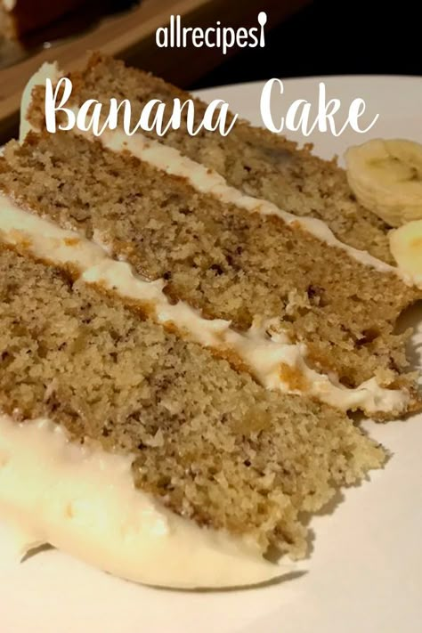 Banana Cake VI | "To anyone reading this, do not hesitate to make this cake." #cakerecipes #bakingrecipes #dessertrecipes #cakes #cakeideas Banana Cake Recipe Easy, White Chocolate Cake, White Cake Recipe, Banana Cake Recipe, Brownie Desserts, Banana Dessert, Oreo Dessert, A Piece Of Cake, Banana Recipes