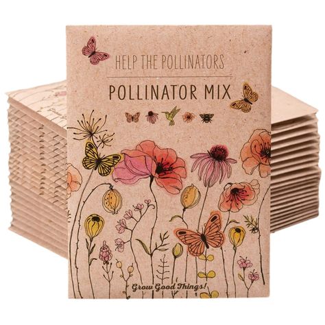 Zinnia Elegans, Seed Favors, Wild Bees, Seed Pack, Echinacea Purpurea, Daisy Painting, Honey Bees, Wildflower Seeds, Seed Packets