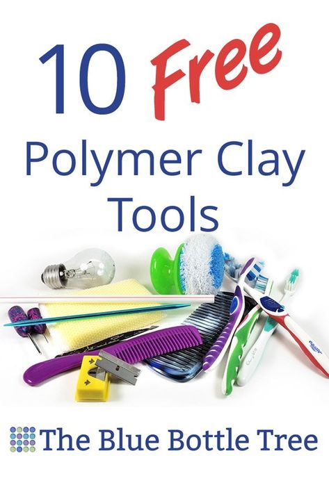 Tools For Polymer Clay Jewelry, Polymer Clay Crafts For Beginners Step By Step, Polymer Clay Projects Ideas, Polimery Clay Ideas, Polymer Clay Tutorials Free, Blue Bottle Tree, Polymer Clay Techniques, Plastic Fou, Polymer Clay Kunst