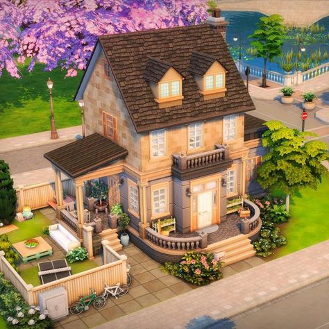 Student Housing Sims 4, Sims 4 European House, Sims 4 Student Housing, Sims 4 Townhouse Build, Sims 4 Student House, Townhouse Sims 4, The Sims 4 Building Ideas, Sims 4 Townhouse, Sims 4 Rooms