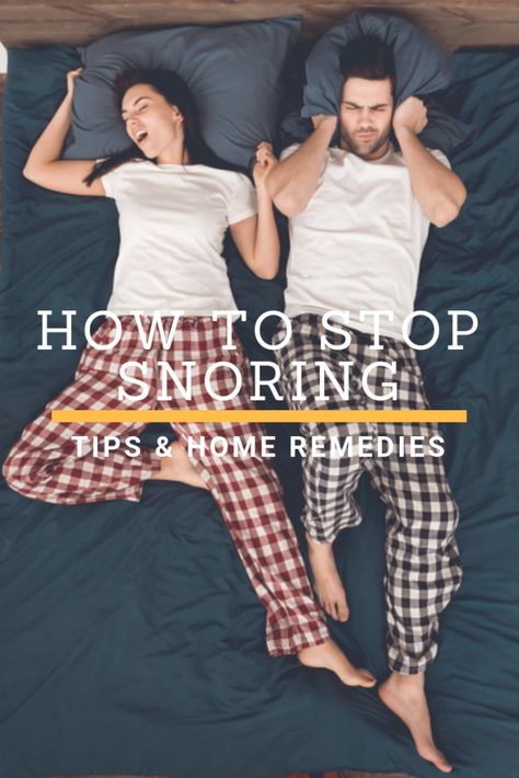 How To Stop Snoring: Tips & Home Remedies | Her Own Health Home Remedies For Snoring, Snoring Remedies, Stop Snoring, Snoring Solutions, How To Stop Snoring, When You Sleep, Insomnia, Healthy Tips, Better Sleep