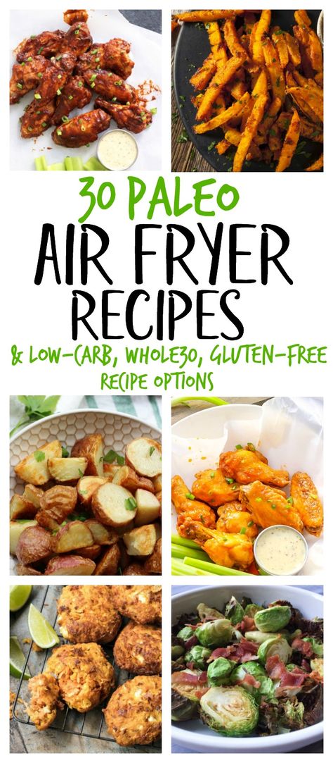 Healthyairfryer Recipes, Paleo Air Fryer Recipes, Paleo Air Fryer, Air Fryer Recipes Gluten Free, Gluten Free Slow Cooker Recipes, Paleo Menu, Paleo Lunch, Air Fryer Healthy, Keto Foods