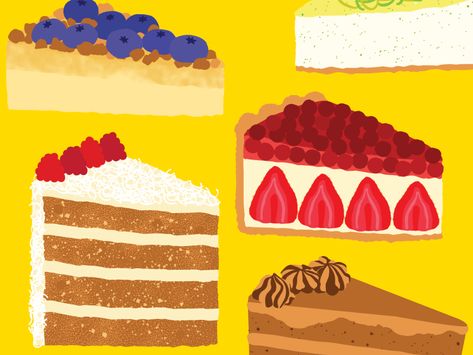 Red Velvet Cake Illustration, Cake Illust, Sweets Branding, Alice Oehr, Strawberry Crafts, Cake Illustration, Mobile App Design Inspiration, Object Drawing, App Design Inspiration