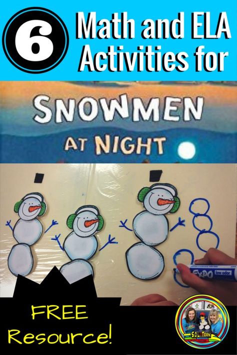 Snowmen At Night Activities, Snowmen At Night, Night Activities, Fun Winter Activities, Winter Books, Ela Activities, Dollar Tree Finds, 4 December, Winter Preschool