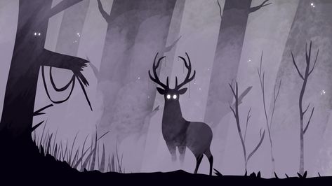 ArtStation - Dark Forest, Maëna Pautrec Gothic Forest Art, Dark Forest Background Illustration, Misty Forest Background, Corrupted Forest, Simple Forest Background Drawing, Dark Forest Creatures, Drawing Forest Background, Fantasy Forest Illustration, Dark Forest Landscape