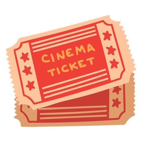 Theater movie tickets PNG Design Movie Ticket Drawing, Cinema Ticket Printable, Movie Ticket Design, Vintage Movie Ticket, Ticket Png, Movie Advertisement, Ticket Drawing, Theater Ticket, Camp Logo