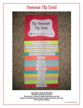 Grammar Flip Book Grammar Flip Book, Instructional Facilitator, Cowboy Classroom, 3rd Grade Grammar, Grammar Nerd, Writing Centers, First Year Teaching, Grammar And Punctuation, Future Teacher