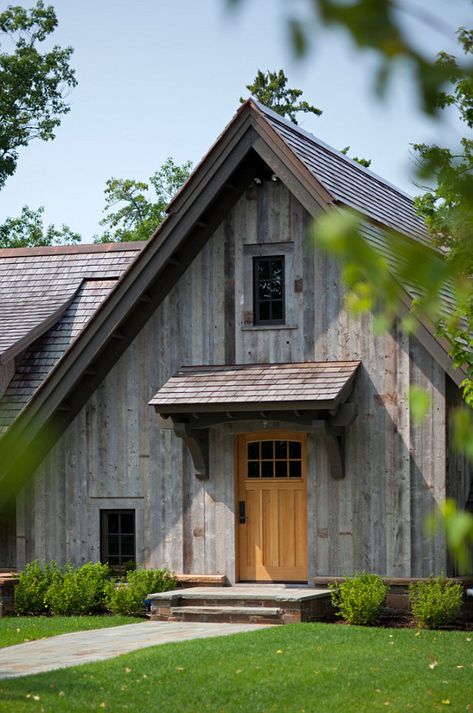 Rustic Barn Homes, Wood Siding Exterior, Rustic Front Door, Build Your House, Rustic Porch, Cabin Exterior, Barndominium Floor Plans, House Siding, Wood Siding