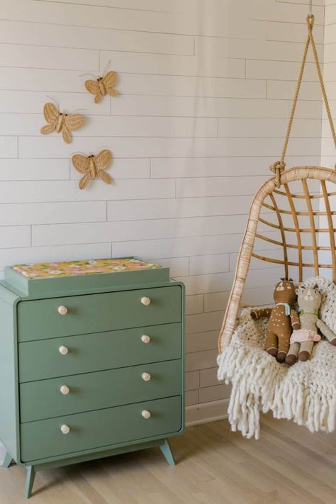 Nursery Tour, Cozy Rugs, Green Nursery, Vintage Dressers, Beautiful Mess, Nursery Inspiration, Nursery Furniture, Nursery Design, Nursery Neutral