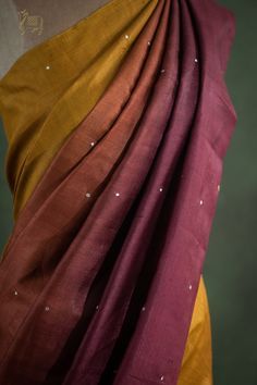 Mirror Work Silk Saree, Hand Painted Tussar Silk Saree, Ombre Shades Fabric, Tussar Silk Saree Blouses, Ombre Saree Color Combos, Tussar Saree Blouse Designs, Saree And Blouse Color Combinations, Tussar Silk Saree With Price, Ombre Saree