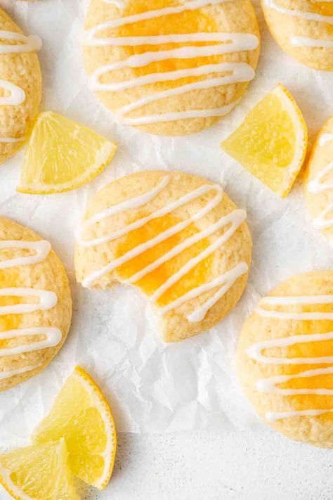 Lemon Thumbprint Cookies, Dairy Free Biscuits, Homemade Lemon Curd, Curd Filling, Aussie Food, Lemon Curd Filling, Cookie Recipes Unique, Buttery Shortbread Cookies, Cookie Spread