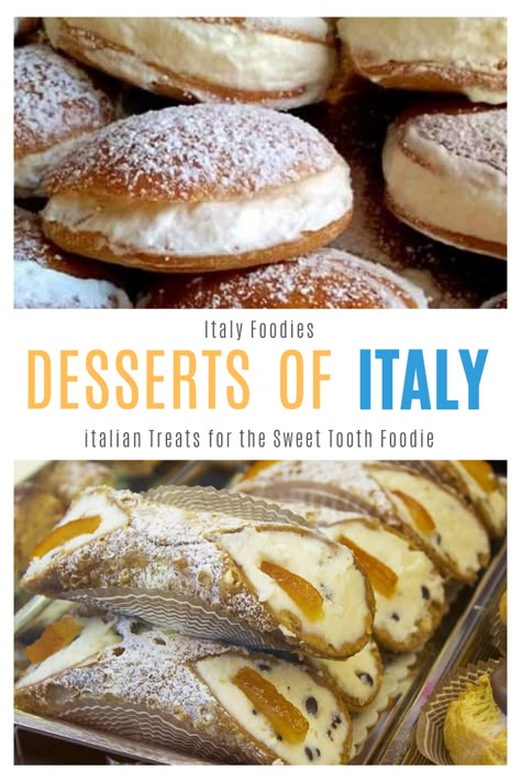 best desserts In Italy | 14 traditional Italian desserts | dessert in Italy  #Italy #food #travel #Italiandesserts Traditional Italian Desserts, Italian Desserts Traditional, Italian Recipes Dessert, Italian Pastries, Italian Cake, Sicilian Recipes, Italy Food, Best Desserts, Italian Cookies