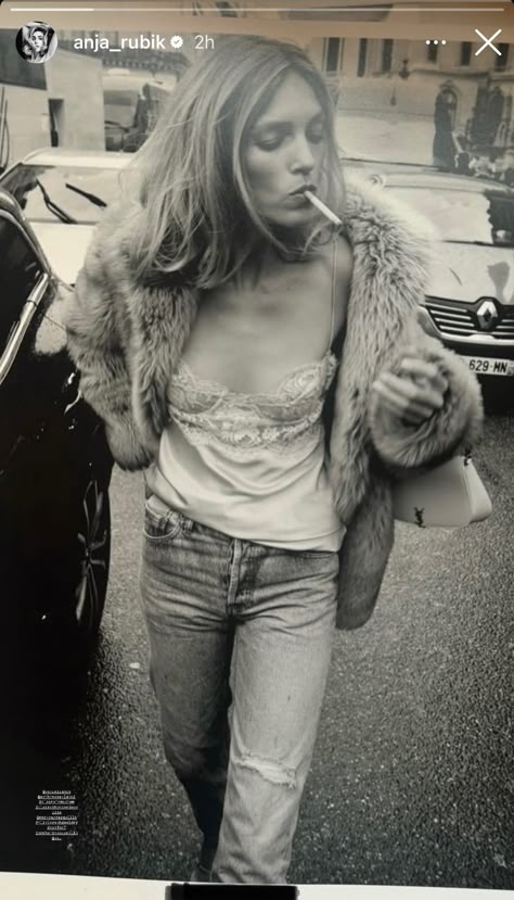 Messy Chic, Kate Mess, Boho Rock, Vogue France, Anja Rubik, Rockstar Girlfriend, Rockstar Gf, Indie Sleaze, Model Off Duty