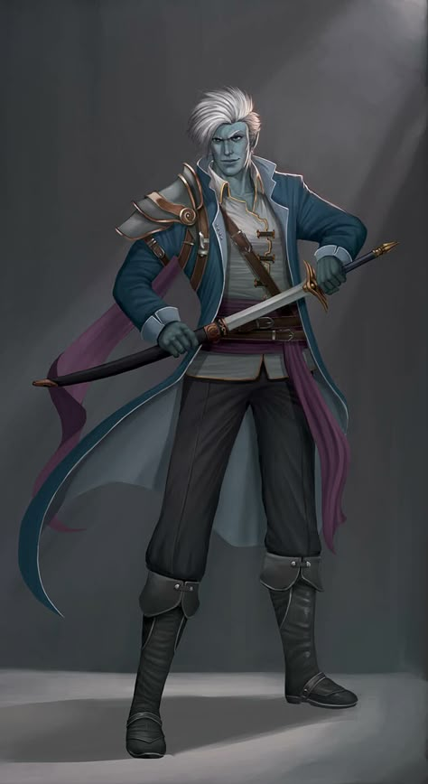 ArtStation - Blue Jay the Air Genasi pirate, David Koo Air Genasi Storm Sorcerer, Triton Pirate, Air Genasi Pirate, Air Genasi Paladin, Air Genasi Fighter, Air Genasi Warlock, Air Genasi Ranger, Male Air Genasi, Triton Dnd Male