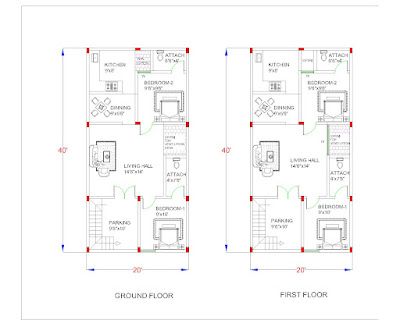 4 Bhk House Plan, 800 Sq Ft House Plans, House Plan 3d, 800 Sq Ft House, 20x30 House Plans, Single Storey House Plans, 20x40 House Plans, House Plans Modern, 2 Storey House