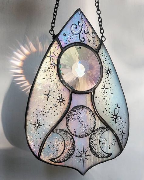 Stained Glass Sun, Stained Glass Light, Led Light Design, Iridescent White, Stained Glass Decor, Stained Glass Jewelry, Stained Glass Diy, Art Stained, Stained Glass Crafts