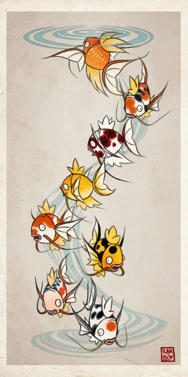 Majikarp koi Lazy Photo, Gijinka Pokemon, Pokemon Tattoo, Carpe Koi, Pokemon Pins, Pokemon Stuff, Pokémon Master, Pokemon Drawings, Pokemon Fan Art